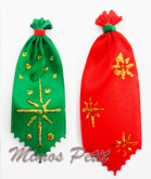 GCP01 - Gravata Natal P Glitter 3D 20un.