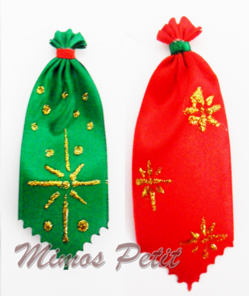 GCP01 - Gravata Natal P Glitter 3D 20un.